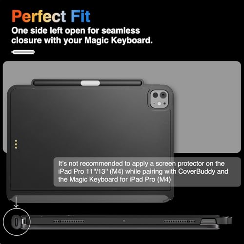 SWITCHEASY Coverbuddy Designed for iPad Pro 11 Inch Case M4 (2024), Case Compatible with Magic Keyboard, Enhanced Thickness & Heat Dissipation [Keyboard Not Included], Black (5.0 BD) by SWITCHEASY - Image 6