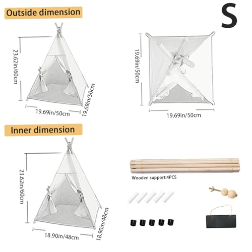 Mini tipi pour chat douillet et rassurant lit rembourré de taille S