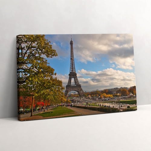 Tableau Murale d'art Tour Eiffel Automne Fine Art sur Toile Wallfluent
