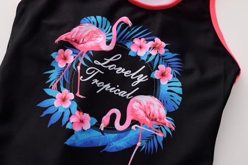 Image of Akokvlar Girls Two Piece Bathing Suit Swimsuit Tankini Swimwear with Boyshort