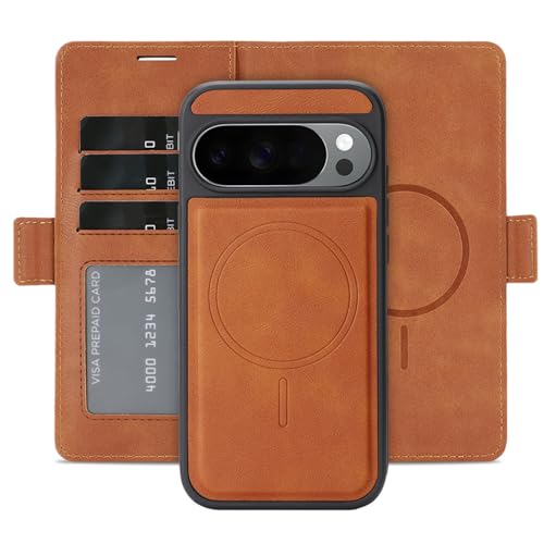 ���̓}�O�l�b�g 2in1 �蒠�^ Google Pixel 10 10Pro �p �P�[�X Magsafe�Ή� �J�[�h���[ 3�� �ϏՌ� ���^ �y�� TPU �O�[�O�� �s�N�Z��10 10�v�� �J�o�[ (�u���E��, Google Pixel 10 / Pixe