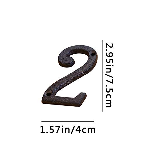 image for Betorcy Iron House Numbers and Letters, 3 inches Vintage Cast Iron Hom
