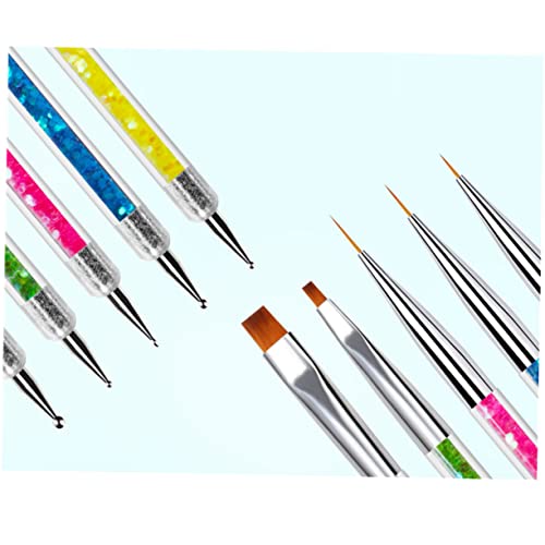 HONMEET 5 Peças Ferramenta De Arte De Unhas Pincel De Arte De Unhas Caneta De Unhas Caneta De Arte D
