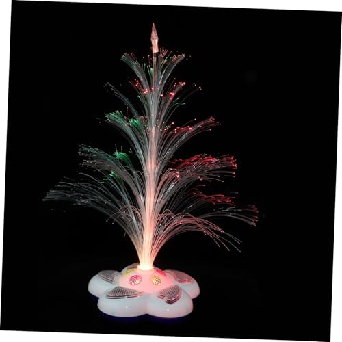 NUOBESTY Color Changing Fiber Optic Christmas Tree Night Light Decorative Tabletop Lamp for Home Party Wedding and Holiday Decor Random Color No Battery