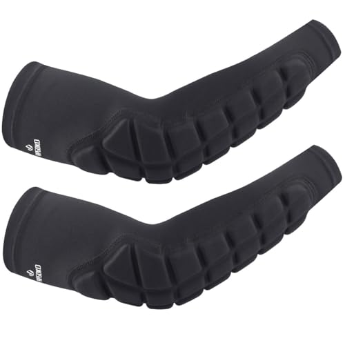 RPGOKO Padded Elbow Forearm Sleeves 2 Pack Compression Crashproof Arm Pads