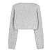 BOLEROSE Girls Long Sleeve Sparkle Cardigan Childrens Kids Bolero Shrug (Silver, 7-8 YRS)