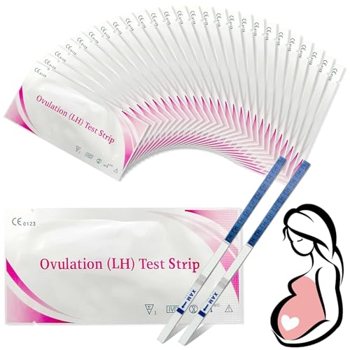 50 Pieces Ovulation Test Strips,Ovulation Predictor,Highly Sensitive 25miu/ml Test,Track Ovulations Tests,Fast and Accurate Results