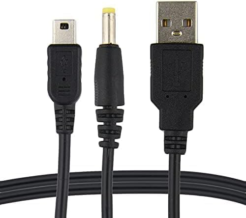 2 in 1 Charging Data USB Charging Cave Data Data Transfer Charging Cable for PSP-1000 PSP-2000 PSP-3000 Disconnect Prevention Charger, 3.7 ft (1.2 m), Compatible Parts, Charger Adapter/Cable
