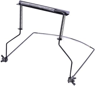 OriGlam Harmonica Holder Harmonica Neck Holder Stand, Harmonica Mouth Organ Metal Frame Adjustable for 10 Hole Harmonica