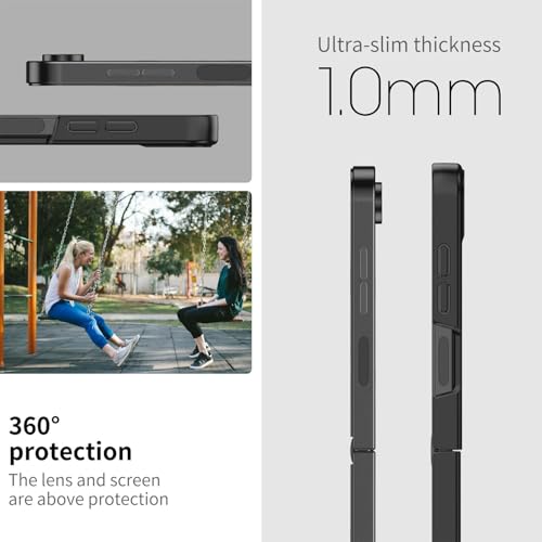 Image of Kapa Ultra Thin Back Case for Samsung Galaxy Flip7 / Z Flip 7 | Full Body Protection Hard Back Cover (Black)