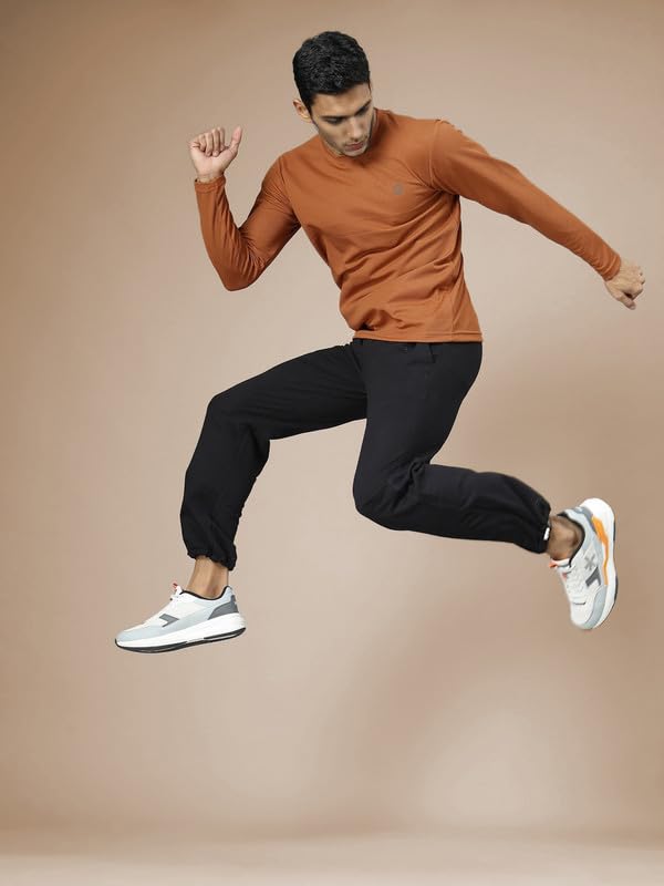 Image of CHKOKKO Gym T Shirts for Men Workout Solid Quick Dry Sports Men T-Shirts Breathable Lightweight Full Sleeve Regular Fit Round Neck Running Stylish Tshirt for man