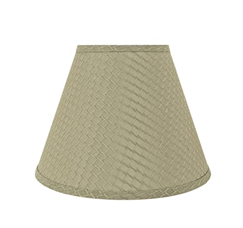 Image of Aspen Creative 32624 Transitional Empire Shape Spider Construction Lamp Shade in Khaki, 6 inch Top x 12 inch Bottom x 9 inch Slant Height