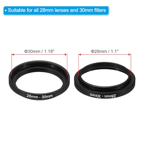 PATIKIL 28mm-30mm Metal Step Up Ring with Cleaning Cloth - Image 2