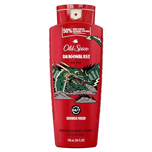 Old Spice Body Wash for Men, Dragonblast, Sandalwood and Vanilla, Long Lasting Lather, 709 ml by Old Spice - Used condition - CA$11.91