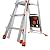Little Giant Ladders, Select Step with AirDeck Accessory, 5-8 foot, Stepladder, Aluminum, Type 1A, 300 lbs weight rating, (15125-001)
