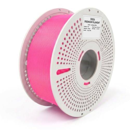 Image of 3IDEA PLA Luminous 3D Printer Pink Filament 1.75mm, 1KG with Reusable Spool, Glow in the Dark, Dimensional Accuracy ±0.02mm, Premium PLA for Smooth & Consistent Printing