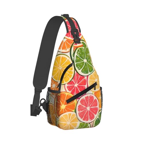 Bolso bandolera naranja colorido unisex para viaje miniatura 2