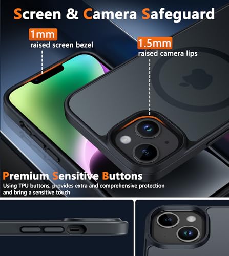 Image of FNTCASE for iPhone 13 /14 Case: Translucent Compatible with MagSafe