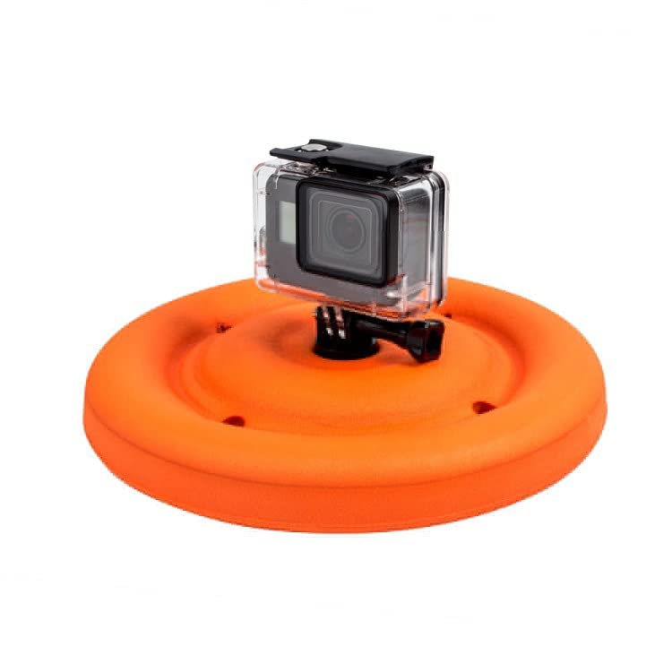 Evita perder tu camara en el agua con el frisbi flotante GP465 naranja