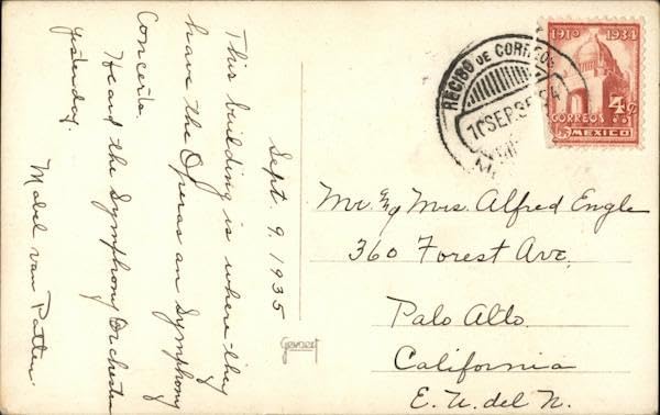 Miniatura 2 de Palacio de Bellas Artes, Mexico Mexico City, Mexico Original Antique Postcard