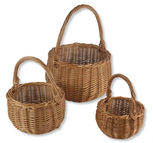 Kinderkorb Osterkorb Auswahl Obstkorb Osterkörbchen Klammernkorb Weide WIKLER Geflochten Handarbeit (15cm)