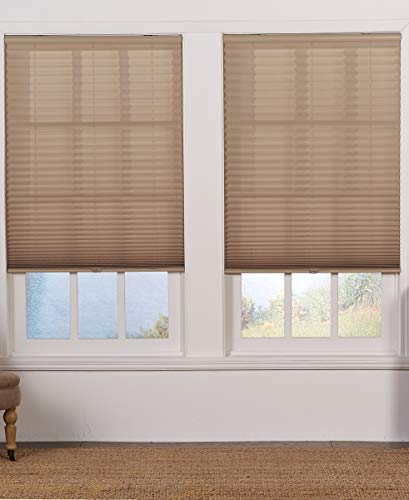 Safe Styles UBD30X48CM Cordless Light Filtering Pleated Shade44; Camel - 30 x 48 in.