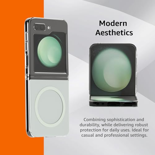 Image of amazon basics Air Skin Back Cover Case Compatible with Galaxy Z Flip 5 (Poly Carbonate | Crystal Clear)