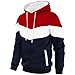 Gesean Mens Casual Hooded Fashion Hoodie Pullover with Pocket Red X-Large