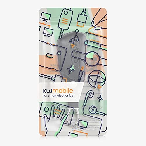 kwmobile Etui na kluczyki samochodowe kompatybilne z VW Golf 8, 3 przyciski, skórzane, etui ochronne, etui na klucze, czarno-czerwone