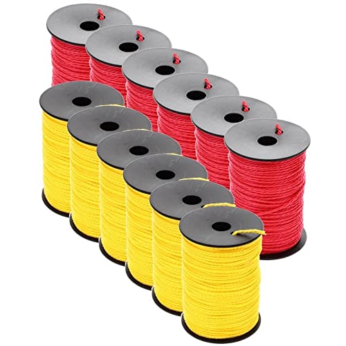12x Maurerschnur gelb rot Richtschnur Pflaster Verlege Lot Bau Schnur 100m 2mm 12x Maurerschnur gelb rot Richtschnur Pflaster Verlege Lot Bau Schnur 100m 2mm
