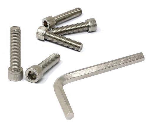 Image of iexcell 5 Pcs M12 x 50mm Thread Pitch 1.75 mm Stainless Steel 304 Hex Socket Head Cap Screws Bolts Kit
