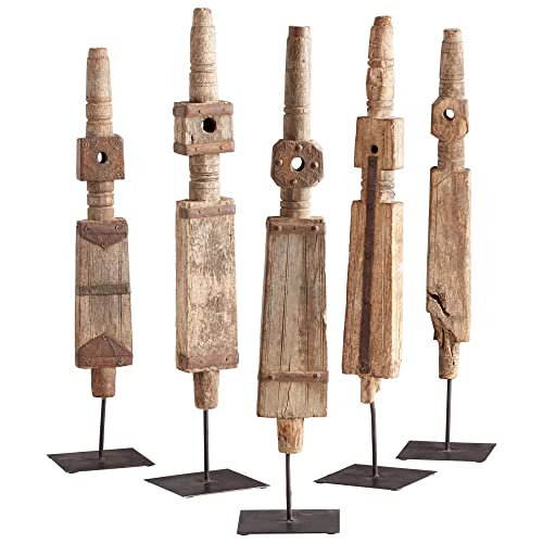 Escultura Totem Rústica Grande de Madera miniatura 2