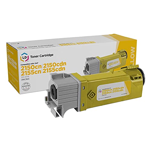 LD Compatible Toner Cartridge Replacement for Dell 331-0718 D6FXJ High Yield (Yellow)