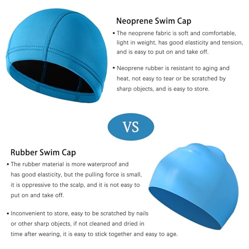 Image of DEHAI Neoprene Diving Hood Wetsuit Swimming Caps for Womens Mens Youth, 2mm 3mm Thermal Water Beanie Hat Keep Long Hair Dry for Curly Locs Braids