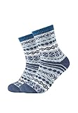 Camano Damen Socken cosy double layer winter captain's blue 39-42