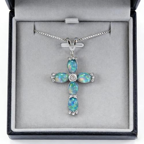 Collier pendentif en croix feu bleu, le bijou discret du bureau aux soirées