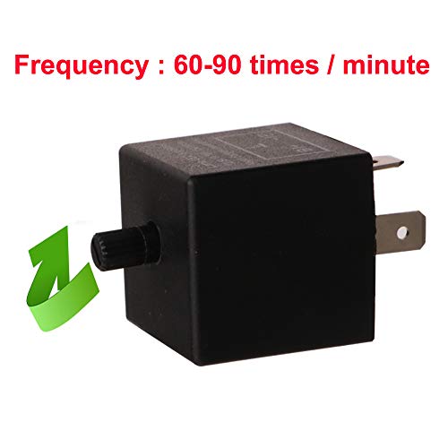 Image of Gebildet 2 pieces 12V 3 Pin Electronic LED Flasher Relay 0.1W-150W c /m Motorcycle Turn Signal Adjustable Flasher CF-13KT, comes with 6pcs Terminals
