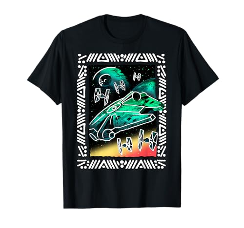 T-Shirt Star Wars Retro Hyper Falcon Battle pour Fan de Pop Culture