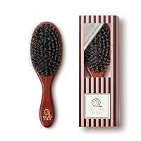 Amazon | HELENA KIRAY ヘアブラシ 猪毛 天然木 軽量 携帯 くせ毛 艶髪