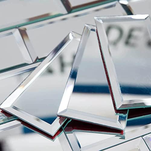 Diflart Peel and Stick Mirror Subway Tile Silver 3 x 6 Inch Self Adhesive Backsplash for Kitchen Bathroom Pack of 40 Pcs