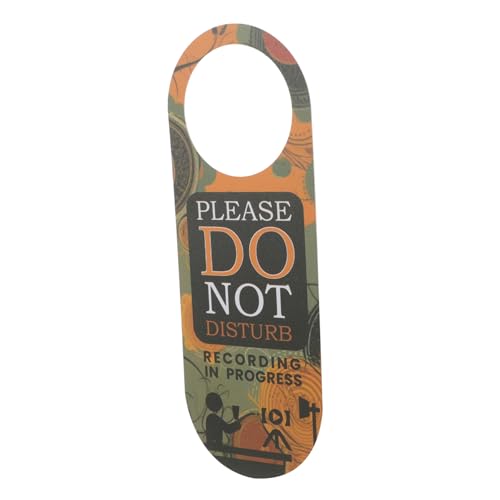 MOTHNUR ドアハンガーサイン 透明アクリル製 両面表示 録音中 空き オフィス用プライバシーサイン 家や店舗のドアノブ掛け 滑らか表面