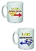 2 Tazze Mug 8x10 Scritta la mia Wonder Woman Il Mio Superman Regalo Lui lei