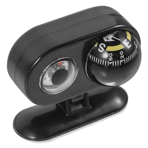 Totority Car Dashboard Compass for Car Vehicle Navigation Thermometer Self-Adhesive Mount