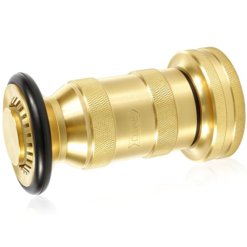 Fire Hose Nozzle 100 psi 1-1/2" NST/NH 85 gpm Brass Fire Equipment Heavy Duty Industrial Jet Fog Spray Nozzle FHSN05B