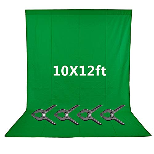 Neewer 10x12 feet/3x3.6 Meters Green Chromakey Fiber Backdrop Background Screen for Photo Video