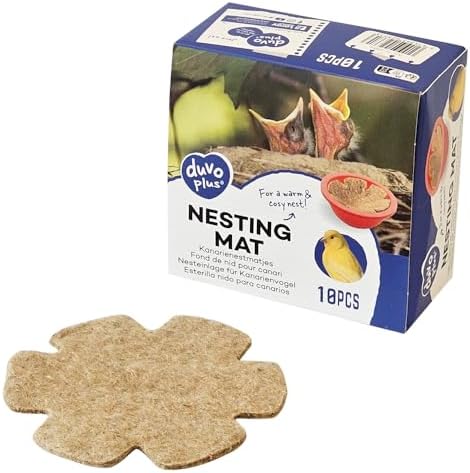 Duvo Plus Juego de 10 Almohadillas de Nido para Canarios