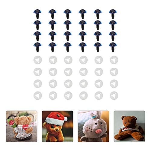 30 Peças de Plástico Azul Kit de Olhos de Segurança Diy Costura Botões de Artesanato Globo Ocular de