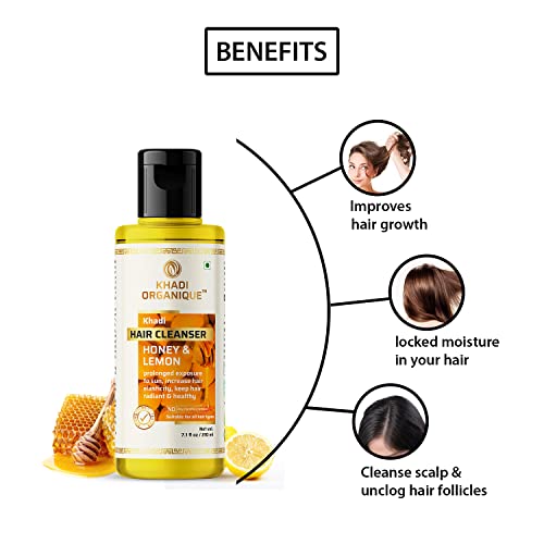 Image of Khadi Organique Honey & Lemon Juice Hair Cleanser 210 ml - Pack of 1