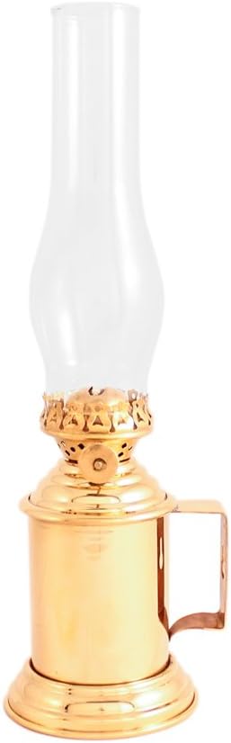 Vermont Lanterns Brass Tavern Mug Oil Lamp - Wall Lantern (Antique Brass 11.5")
