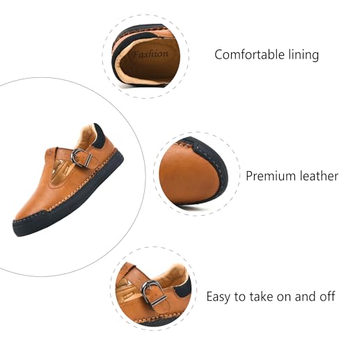 Mens Leather Loafers Comfortable Non-Slip Driving Shoes Lightweight Breathable Casual Oxford Shoes2